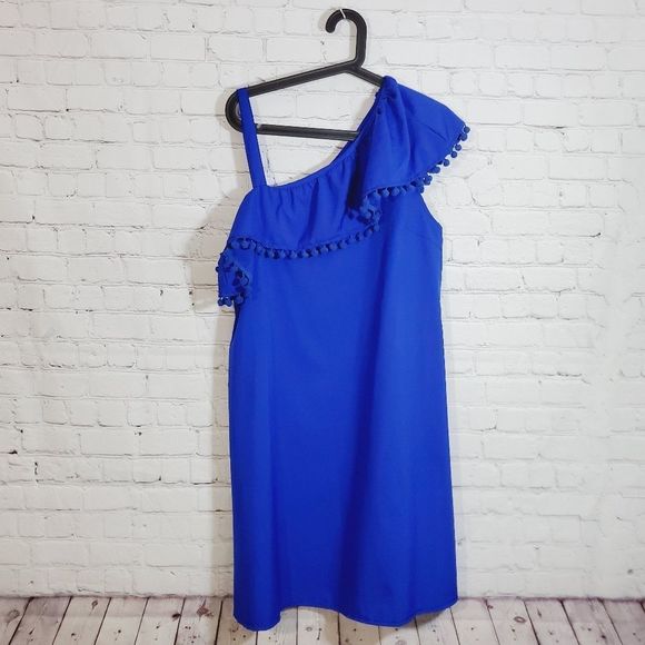 Mommy & me matching holiday blue pom pom dresse 4t & large - Picture 4 of 16